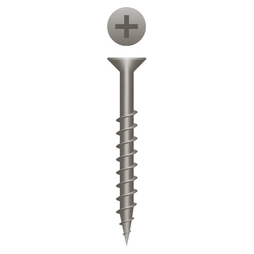 #8 Strong-Point Flat Head 8 x 1-5/8, PH, Plain and Lubed