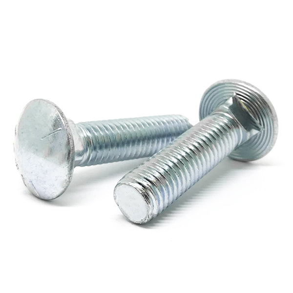 5/16-18x2-1/4" Grade 5 Round Head Square Neck Carriage Bolts Zinc