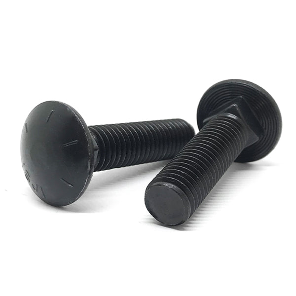 3/4-10x2-1/2" Grade 8 Round Head Square Neck Full Thread Carriage Bolts Plain