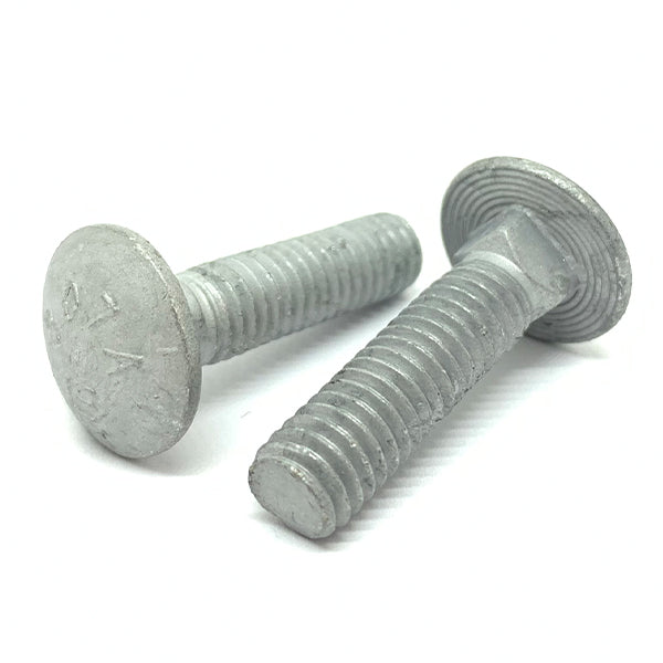 1/4-20x1-1/4" A307 Grade A Carriage Bolts Galvanized
