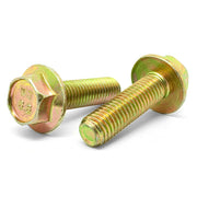 M8-1.25x16 Class 8.8 Hex Flange Bolts Zinc Yellow