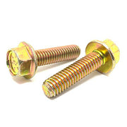 3/8-16x1-1/4" Grade 8 Hex Flange Frame Bolts Zinc Yellow