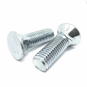 1/2-13x3" #3 Flat Round Head Grade 5 Plow Bolts Zinc
