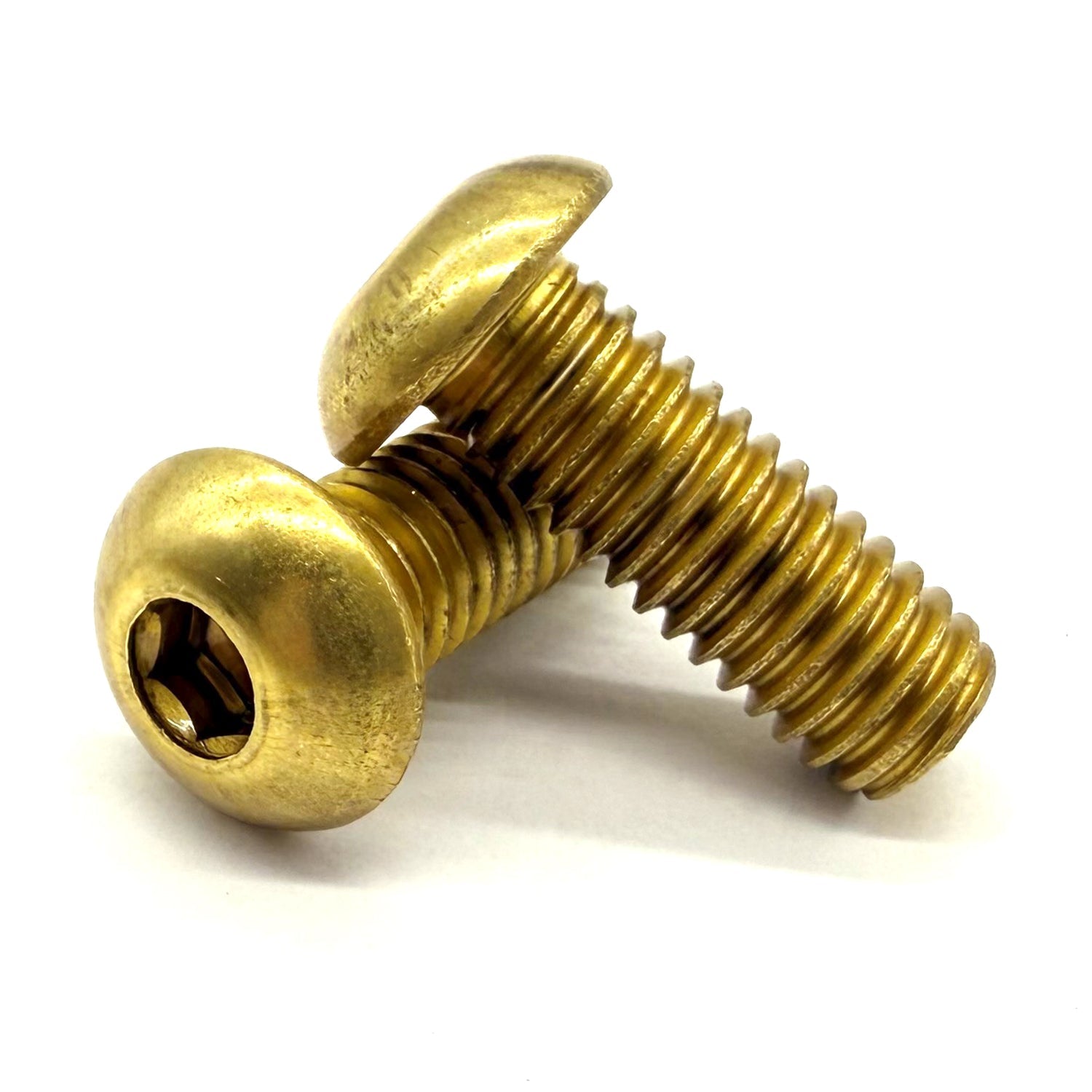1/4"-20x3/4" Brass Button Head Socket Cap Screw