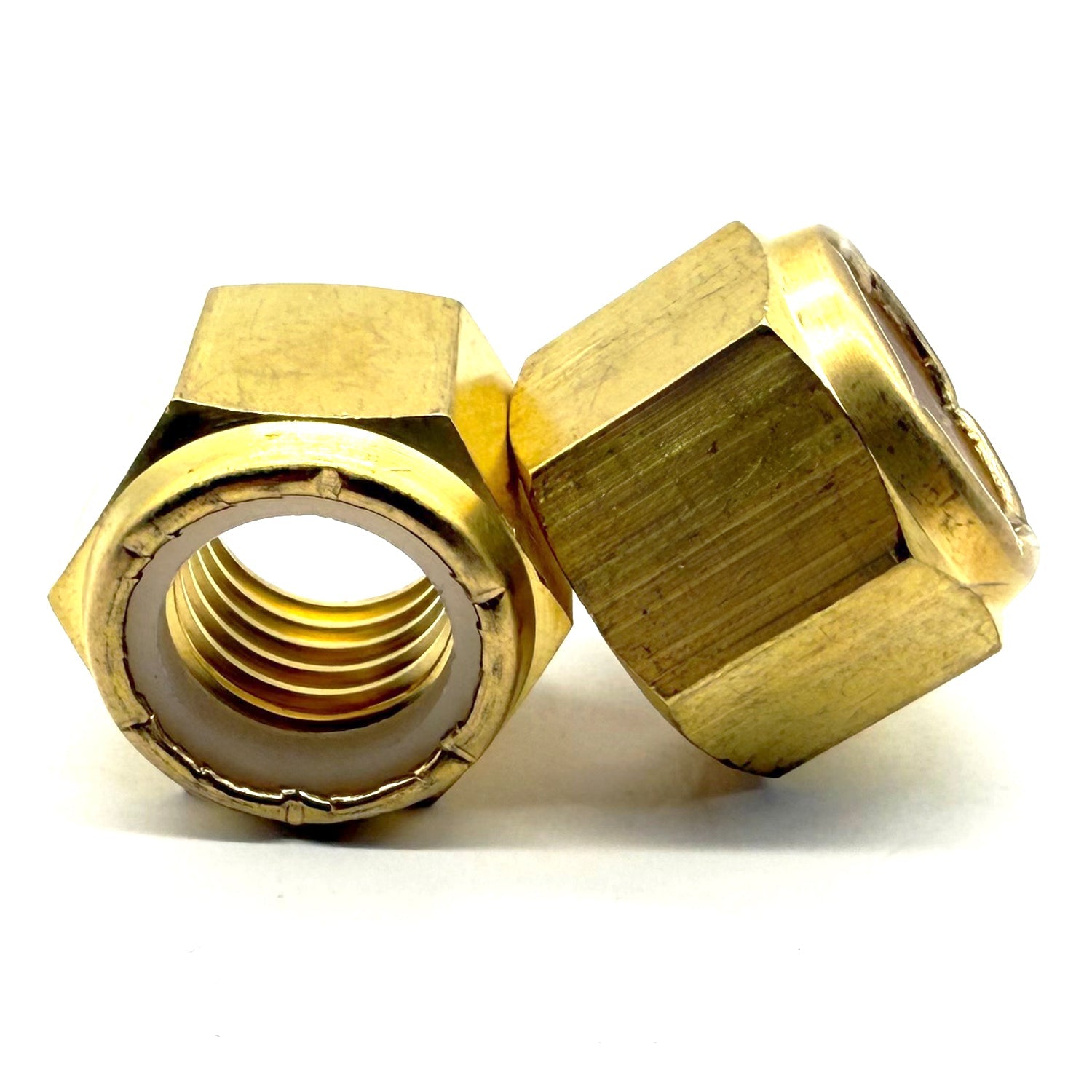 3/8"-16 Brass Nylon Insert Locknut