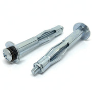 1/8" L x1-3/4" Hollow Wall Drywall Anchor Standard Point Steel Zinc Clear