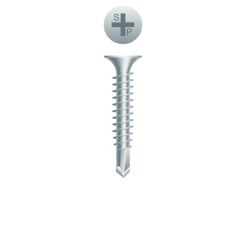 #6 Strong-Point Bugle Head 6-20 x 1-1/4, PH, Zinc
