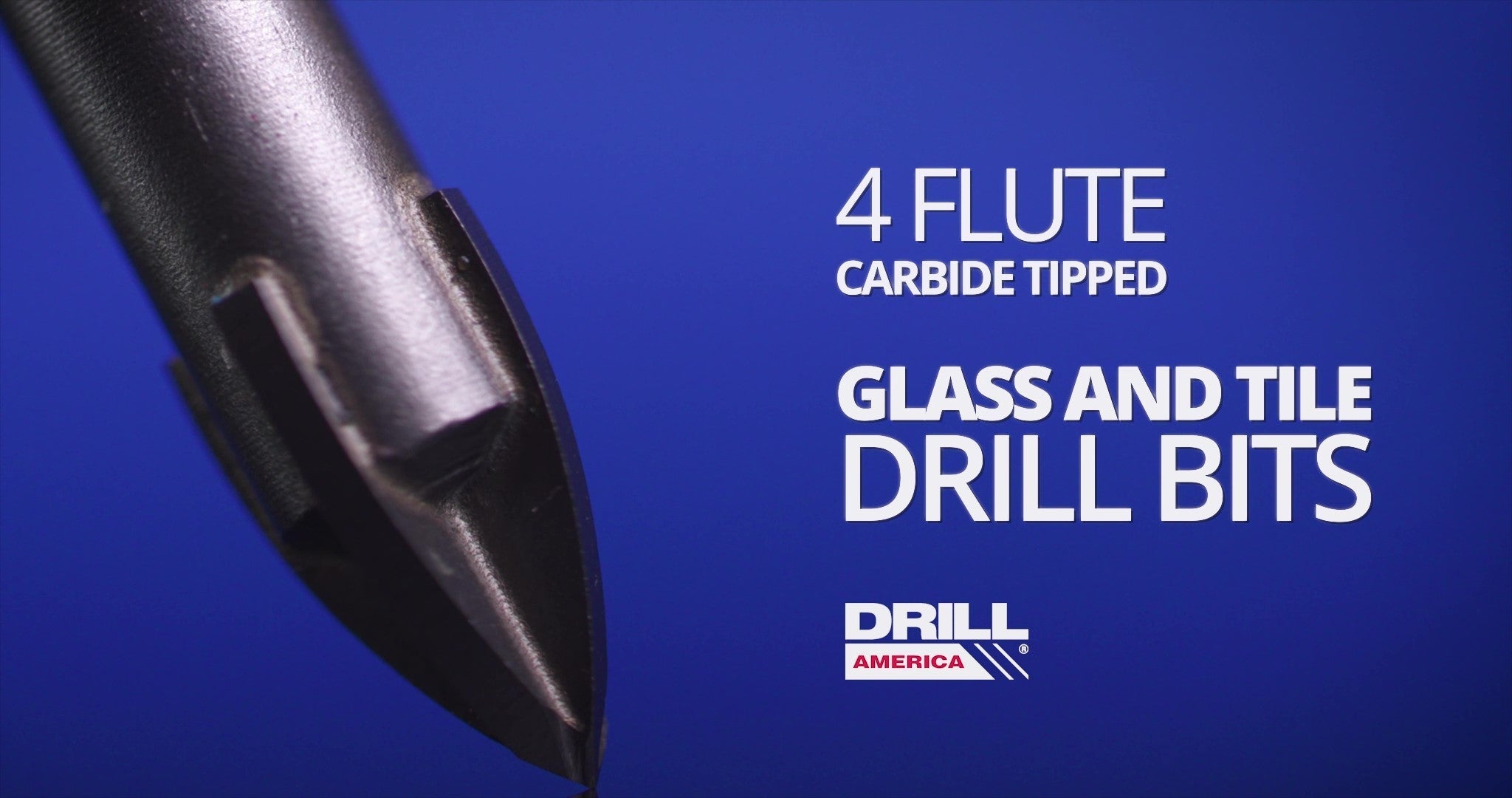 1/4" Carbide Tipped 4 Flute Glass & Tile Drill Bit