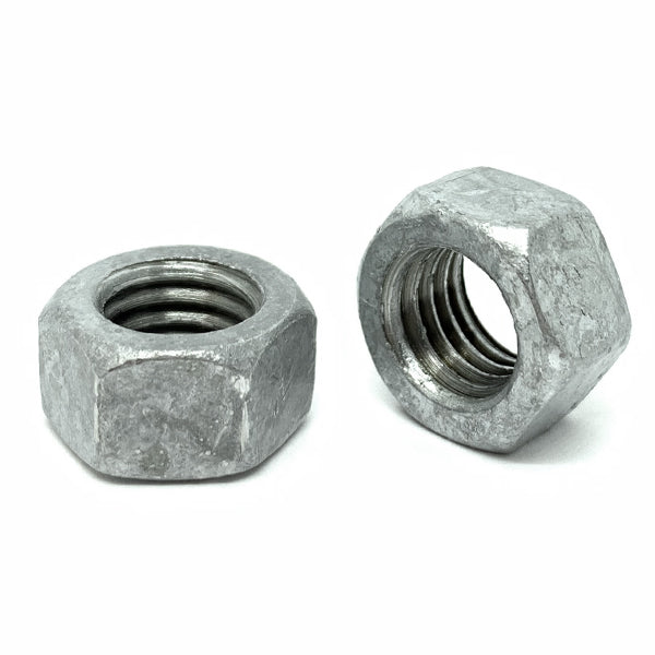 1"-8 Grade 2 Finished Hex Nuts Galvanized