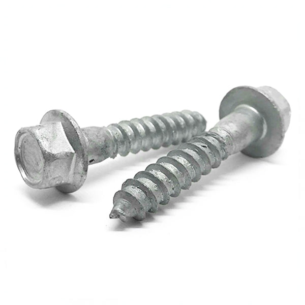1/4-10x3" Hex Flange Lag Screws Steel Hot Dip Galvanized