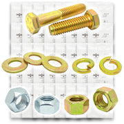 7/16"-14 Coarse Grade 8 Hex Cap Screws, Nuts, & Washers - 527 PCS