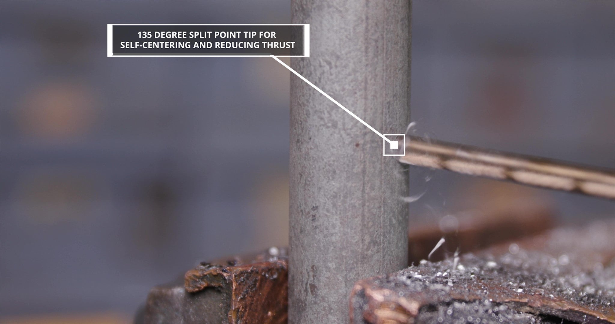 3/16" Stepped Point Cobalt Drill Bit with 3-Flat Shank