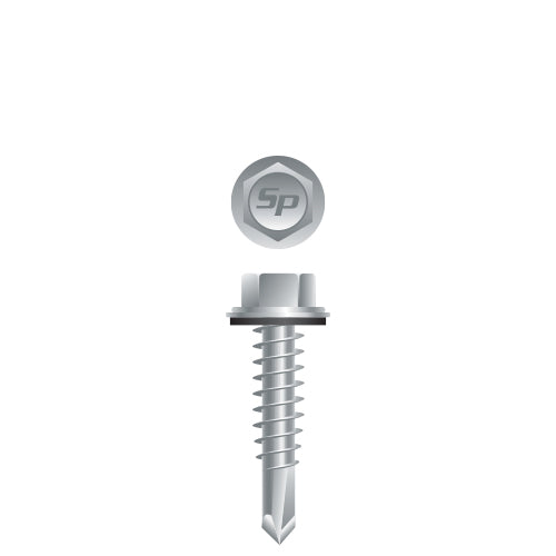 #10 Strong-Point Hex Washer Head w/Washer 10-16 x 1-1/2, Strong-Shield