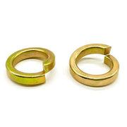 1/2" Grade 8 High Collar Split Lock Washers Zinc Yellow