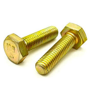 M8-1.25x20 Class 10.9 Hex Cap Screws Zinc Yellow