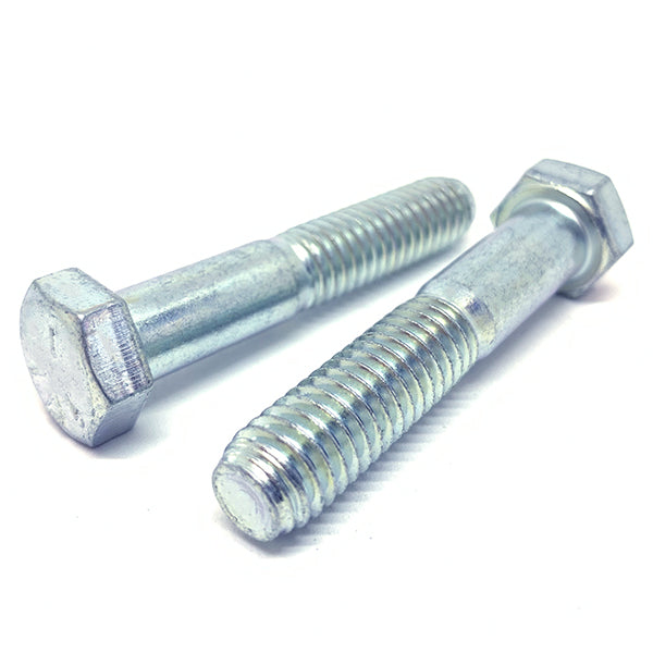 1/4-20x3" Hex Cap Screws Grade 5 Bolts Zinc Clear