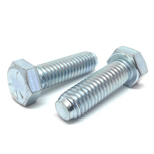 5/8-11x1-3/4" Hex Cap Screws Grade 5 Bolts Zinc Clear
