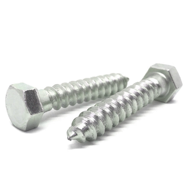 1/4-10x1-3/4" Hex Lag Screws A307 Grade A Zinc
