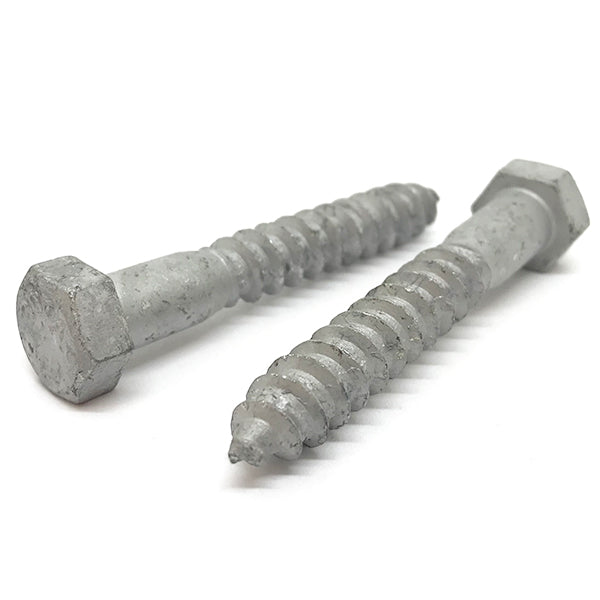 1/4-10x5-1/2" Hex Lag Screws A307 Grade A Galvanized