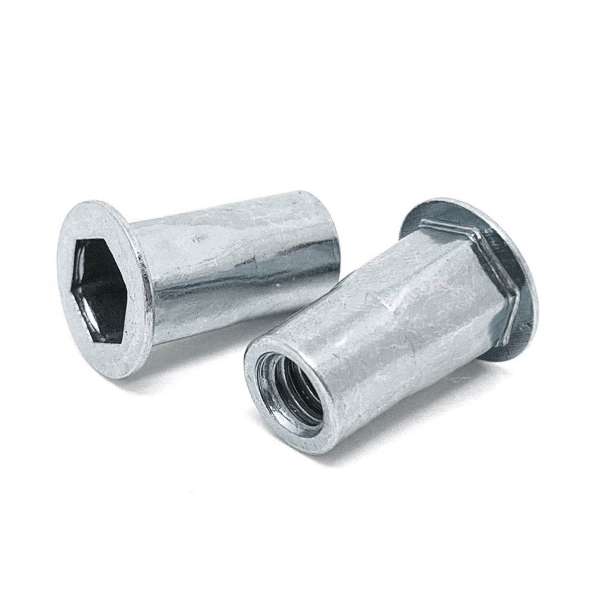 M5-0.8 ISO (0.50-3.30) Aluminum Hex Rivet Nut