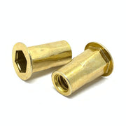 M8-1.25 ISO (0.70-3.80) Steel Hex Rivet Nut Zinc Yellow