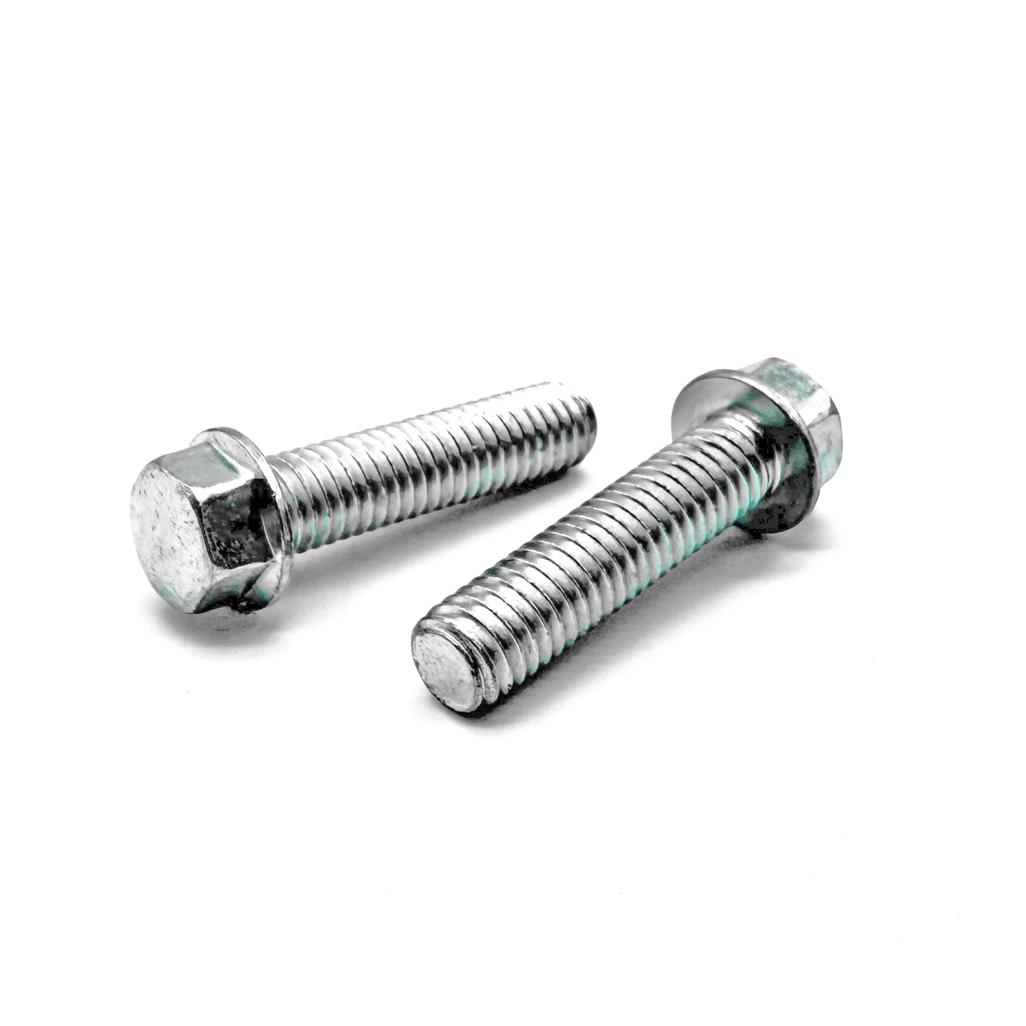 M6-1.0x40 Hex Flange Bolt Smooth Head Off Road Moto Hardware Zinc