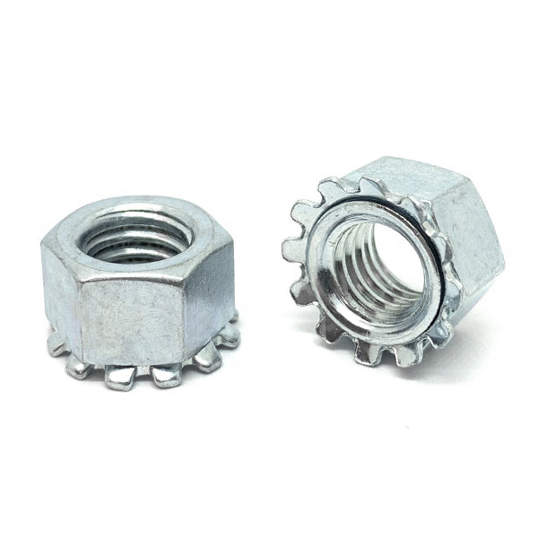 3/8"-16 Steel K Lock Nuts Zinc Clear