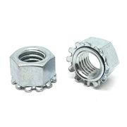 3/8"-24 Steel K Lock Nuts Zinc Clear