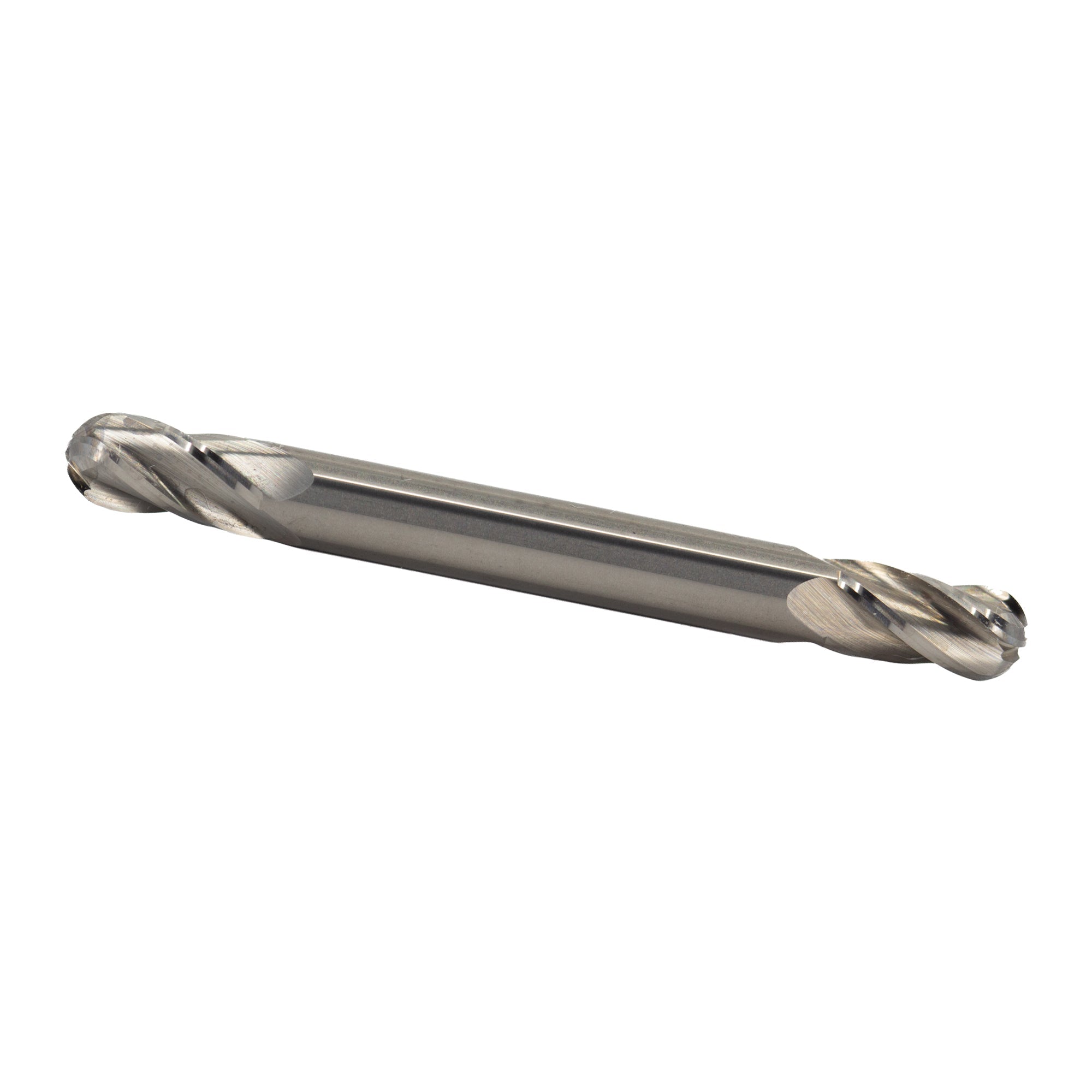 3/64" Carbide 4 Flute Double End Stub Ball End Mill