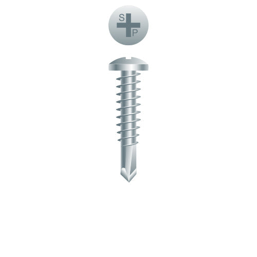 #8 Strong-Point Pan Head 8-18 x 1/2, PH, Zinc