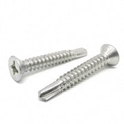 #6x3/4" Stainless Steel Phillips Flat Head #2 Point Self Drilling Screws