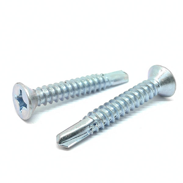 #8x5/8" Phillips Flat Head #2 Point Self Drilling Sheet Metal Screws Zinc