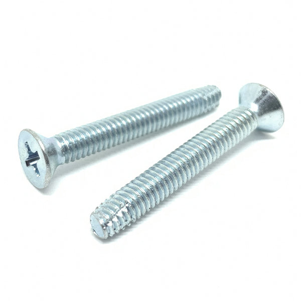 1/4-20x2-1/2" Phillips Flat Head Type F Thread Cutting Screws Zinc