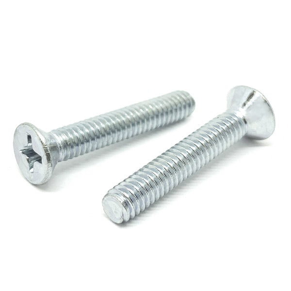 #6-32x5/8" Phillips Flat Head Machine Screws Steel Zinc