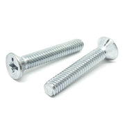 #6-32x1" Phillips Flat Head Machine Screws Steel Zinc