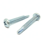 #10x1" Phillips Pan Head #3 Point Self Drilling Sheet Metal Screws Zinc