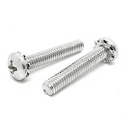#8-32x1/2" 410 Stainless Steel External Tooth Sems Phillips Pan Head Machine Screws