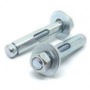 5/8-11x2-1/4" Sleeve Anchor w/ Hex Nuts & Washers Zinc Clear Steel