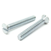 #6-32x3" Slotted Flat Head Machine Screws Steel Zinc