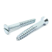 #8x7/8" Slotted Flat Head Wood Screws Zinc Clear