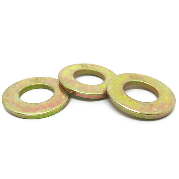 1/2" SAE Grade 8 Flat Washers Zinc Yellow
