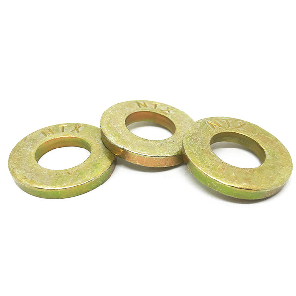 3/4" SAE Grade 8 Extra Thick Flat Washers Zinc Yellow