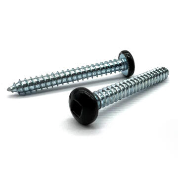 #6x3/4" Pan Head Square Drive Type AB Sheet Metal Screw Black Painted Head Zinc