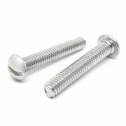 #10-32x1" Stainless Steel Slotted Round Head Machine Screws Steel