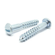 #14x2" Slotted Round Head Wood Screws Zinc Clear