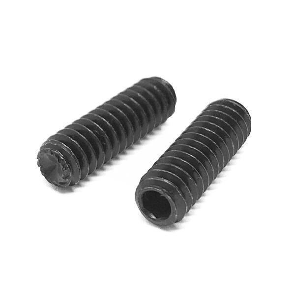 M6-1.0x8 Class 45H Knurled Cup Point Allen Socket Set Screws Black Oxide