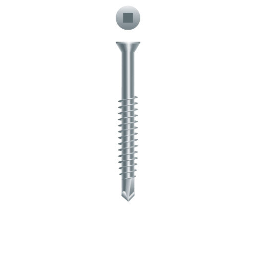 #8 Strong-Point Trim Head 8-18 x 3, SQ, Zinc
