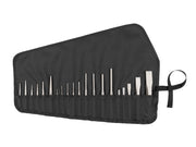 Punch and Chisel Set with Roll, 20-Piece (Center, Solid, Pin, Chisel)