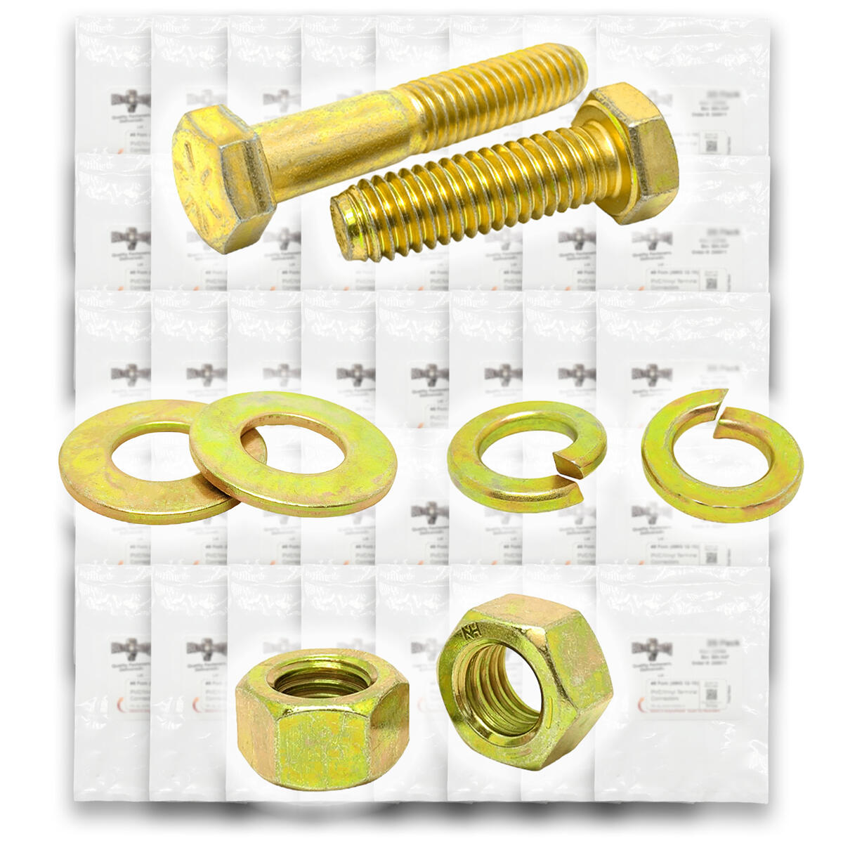 Inch Grade 8 Fine Hex Cap Screws, Hex Nuts, Flat & Lock Washers - 573 PCS