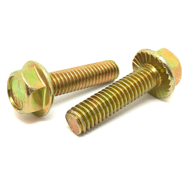 5/16-18X5/8"  Grade 5 Serrated Hex Flange Bolts Zinc Yellow